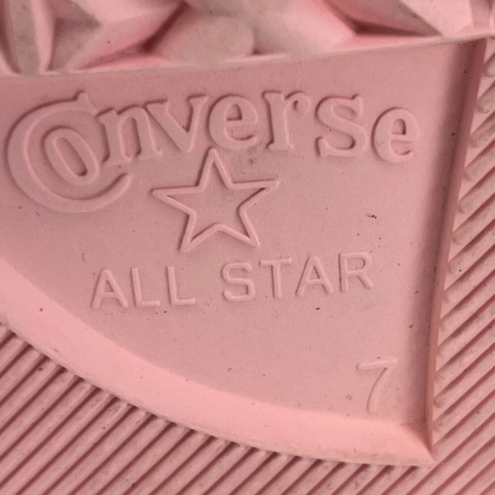 Converse Kids 261791C Enamel Red Pink Pop Leather One Star Low Size 7 Sneakers